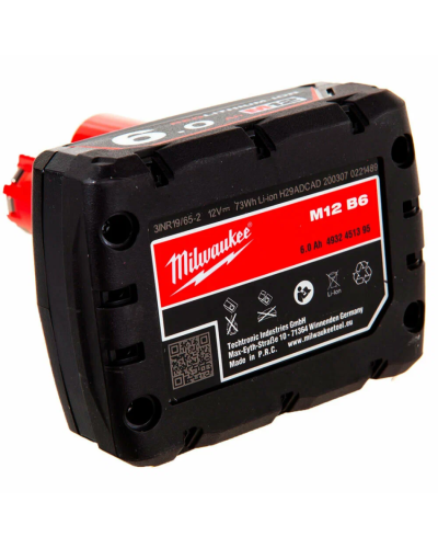 Akkumulyator batareyası Milwaukee M12B6 12V/6.0 (4932451395)