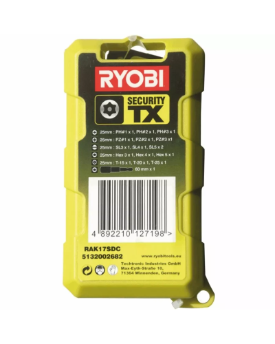Başlıq dəsti Ryobi RAK17SDC/17 pcs