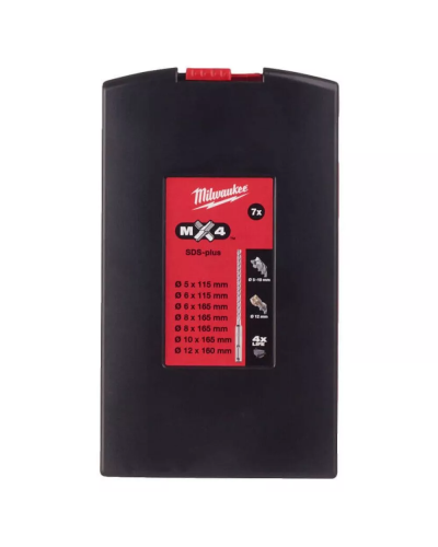 Burğu dəsti Milwaukee SDS+ / 7 PCS (4932478626)