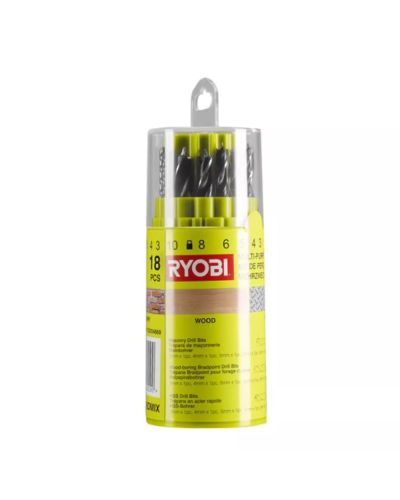 Burğu dəsti Ryobi RAK18DMIX / 18 PCS