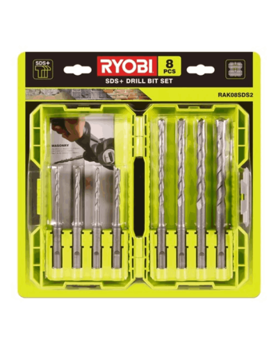 Burğu dəsti Ryobi SDS+ RAK08SDS2 / 8 PCS