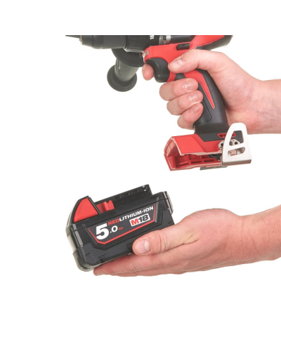 Drel-şurup bağlayan Milwaukee M18BLDD2-502X (CASE+2X5.0)