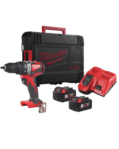 Drel-şurup bağlayan Milwaukee M18BLDD2-502X (CASE+2X5.0)