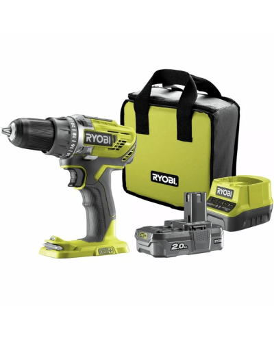 Drel-şurup bağlayan Ryobi  R18DD3-120S (Bag+1X2.0)