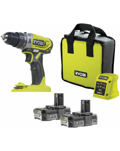 Drel-şurup bağlayan Ryobi  R18PD2-220S (Bag+2.0&2.0)