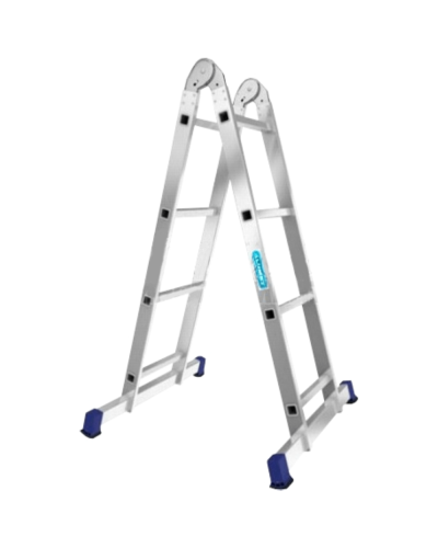 Nərdivan Alumet 2x4 pilləli iki hissəli aluminium (Tam və /\ şəklində) (T204)