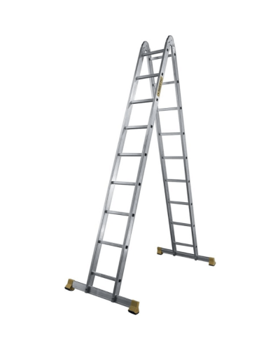 Nərdivan Alumet 2x8 pilləli iki hissəli aluminium (Tam və /\ şəklində) (T208)