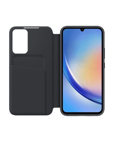 Qoruyucu örtük Samsung A34 Smart View Wallet Black EF-ZA346CBEGRU