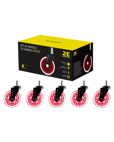 2E Gaming Set of wheels Red / 2E-GWH-001-RD