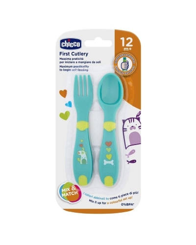 Uşaq üçün çəngəl qaşıq dəsti Chicco 00016101300000