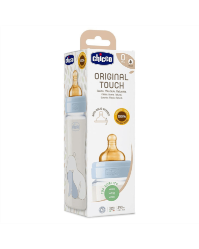 Şüşə butulka Chicco Touch lateks yavaş axınlı/ 00027720300000  240ml