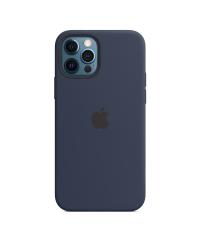 Qoruyucu örtük iPhone 12/12 Pro Silicone MagSafe Deep Navy