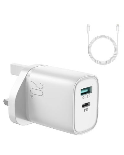 Joyroom 20W USB/TYPE-C Charger White L-QP2011