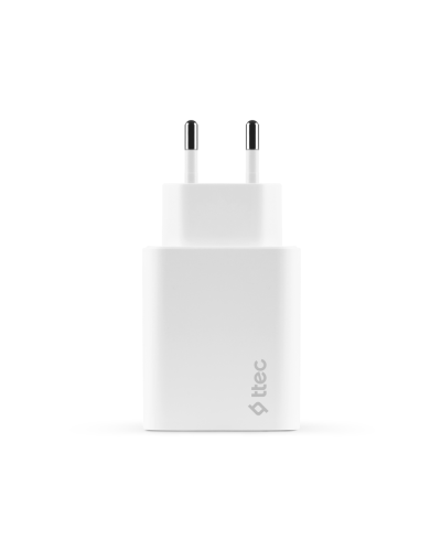 Ttec Smartcharger Duo USB-C+USB-A Travel Charger 2.4A White / 2SCS25B
