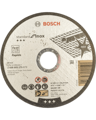Kəsmə disk Bosch Standart İnox 125mm  (2608603171)