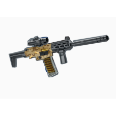 Nerf Silah M416 – Binokl və Tutacaq, Şəffaf Daraqlı