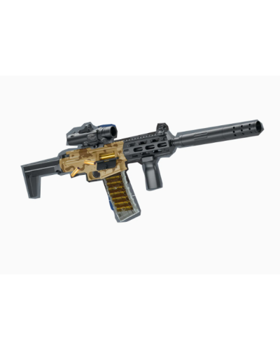 Nerf Silah M416 – Binokl və Tutacaq, Şəffaf Daraqlı